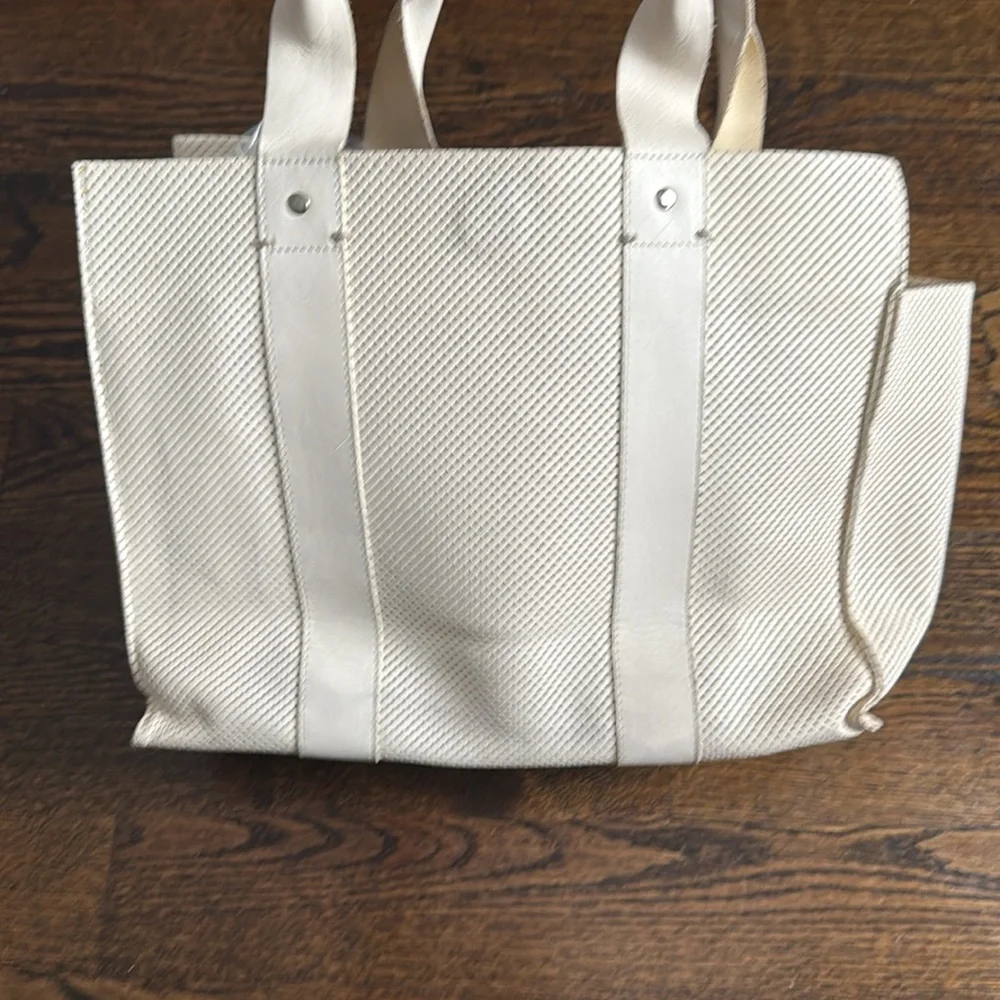 Cream Perforated Tote Bag - Unbranded